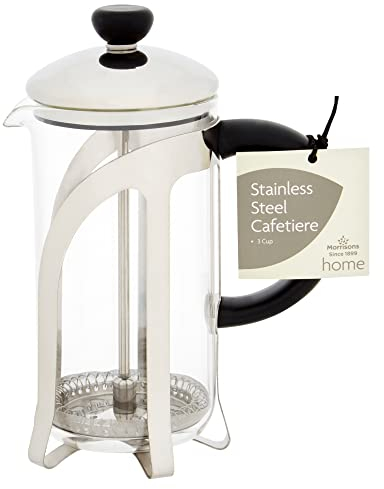 Morrisons Stainless Steel 3 Cup Cafetiere