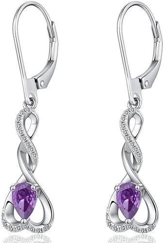 Ohrringe Silber 925 Hängend Damen Unendlichkeit Infinity Mit Zirkonia Kristall,schmuck Für Frauen