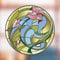 Small Lily Flower Stained Glass Window Stickers - Beautiful Decorative Suncatcher Window Stickers