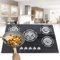 Plaque de cuisson vitrocéramique, cuisinière à gaz, encastrable, avec 5 zones de cuisson, brûleur pour gaz naturel et propane