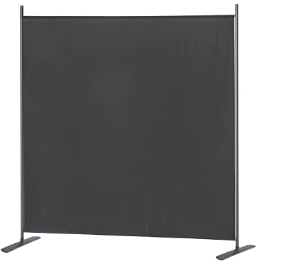 AufuN 1 Teile Paravent Sichtschutzwand 185x180cm Stellwand Sichtschutz Verstellbar Trennwand Raumteiler für Büros Balkon, Anthrazit