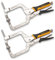 POWERTEC 71745 Two Way Pocket Hole Right Angle Clamp Plier Tools, 12 Inch C Clamps for Woodworking - 2PK