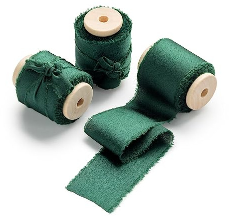 AOKSUNOVA Satinband Schleifenband Hochzeit Geschenkband Breit | Breites Satin Schleifenband für Hochzeit,Geschenkverpackung und Dekoration,Stoffband mit Elegantem Glanz und Weicher Haptik