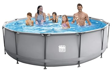 Happy People Stahlrahmenpool-Set, 450x106cm, Grau