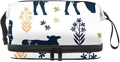 Kosmetiktasche Kühe Makeup Organizer Tragbare Kosmetiktaschen Aus Leder Makeup Boxen