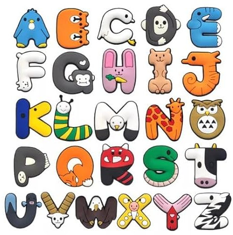 Rohans A - Z Cute Alphabet Animal Croc Charms Funny Fun shoe decoration Boys & Girls (LETTER X)