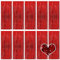 Ohiyoo 10 Stück Rot Lametta Vorhänge 1 x 2.5M Tinsel Curtain Folien Fransen Metallic Lametta Vorhange Rot für Geburtstag Partydekor Verlobung Hochzeit Weihnachten Neujahr Dekoration (Rot)