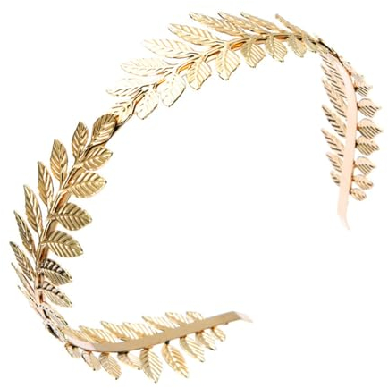 scicent Haarschmuck Gold Römische Göttin Haarreif Damen Haarband Gold Kopfschmuck Braut, Mädchen Lorbeerkranz Goldene Hochzeit Boho Blatt Haar Krone Accessories - 16709