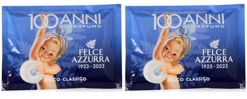 Felce Azzurra - Talco, Polvere Delicata Completamente Naturale, Profumo Classico - Busta, 100 gr (Confezione da 2)