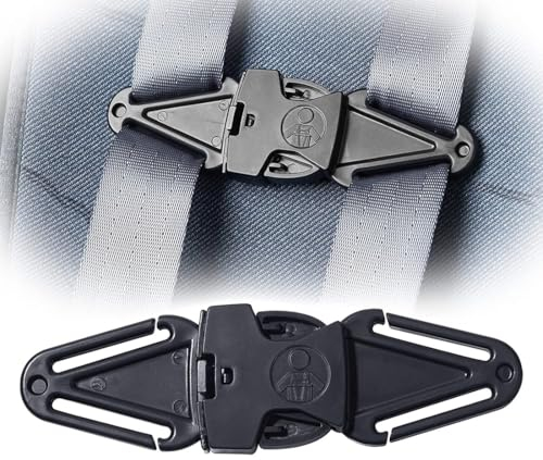 Clyhon Abschnallschutz Kindersitz, Autositz Brustgurt Clip, Kindersicherheitsgurt Schnalle Gurt, Gurtsicherung Kindersitz, Kindersitz Gurt Clip für Autositze Kinderwagen, 1 Stück schwarz