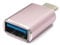 System-S Adaptateur USB 3.1 Type C mâle vers 3.0 A Femelle 5 Gbit/s 100 W en Rose