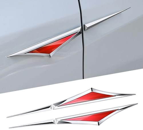 Stemma per VW Golf 8 GTI Auto Sticker Emblema Distintivo Esterno Auto Badge,Emblema Decalcomania Tronco Fender Sticker Logo per Finestra Porta,Red