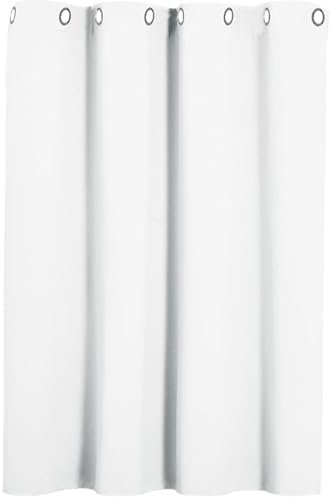 AMZYU Lärmschutzvorhang 1 Stück, 135 x 220 cm Schöner Weicher, Kälteschutz Warm Gardinen Verdunkelungsvorhang, Blickdicht Waschbar Größe Und Farbe Wählbar, Weiß