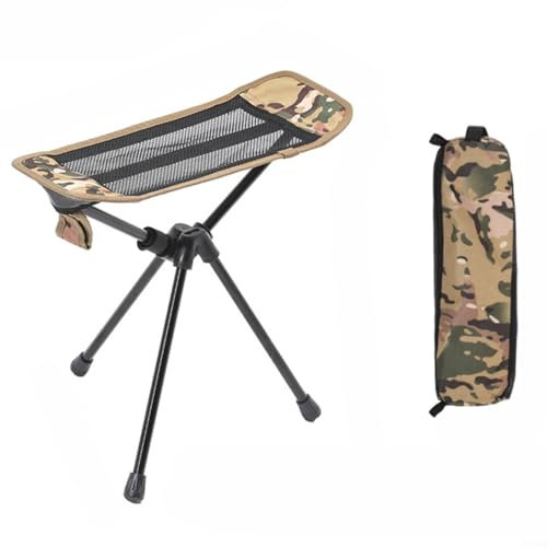 SMZhomeone Chaise de camping avec repose-pieds, portable, pliable, tabouret de camping avec repose-pieds, relaxant et confortable pour le camping, la randonnée, la pêche, la plage (jaune)