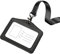 Meekye Set di 1/2 Porta Badge PU Cordino, Porta Badge da Collo, Porta Tesserino per Carte di Credito, ID Lavoro, Carta D'identità, Carta Studente, Ufficio Badge Holder