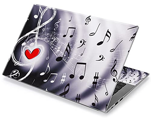 icolor Laptop Skin Sticker Decal 12 13 13.3 14 15 15.4 15.6 inch Personalized Universal Notebook Vinyl Skin Stickers Cover Art Decal Computer Protector (Red Heart)