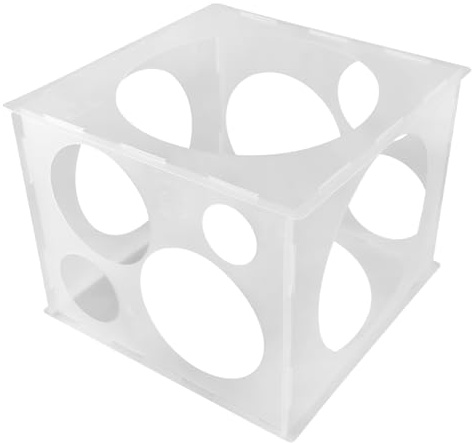 Lotsdonxia Scatola di misurazione per palloncini, pieghevole, in plastica, per misurare palloncini da 5 a 25 cm, per decorazioni per feste, archi e colonne (30 x 28 x 23 cm)
