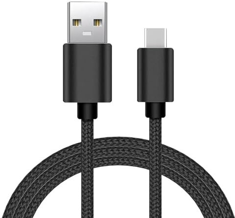World biz USB C Charger Cable, 3M USB to USB C Cable, Braided USB A to USB C Phone Charger Cable for iPhone 15 (Standard Charging), Samsung S22/S21, Hua-wei, Pixel, i-Pad, Switch,More (Black)