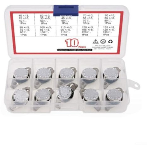 Set di 10 interruttori per termostato KSD301, con contatto normalmente chiuso, per forno a microonde, caffettiera e riscaldamento industriale