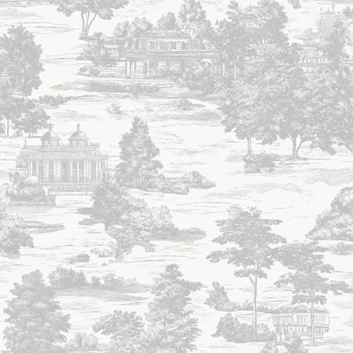 Timeet Self Adhesive Wallpaper 44CM×3M Grey Tree Contact Paper Waterproof Peel and Stick Wallpaper Architectural Pattern Thicken Sticky Back Plastic Removable Vinyl Wrap for Wall Furniture Decor