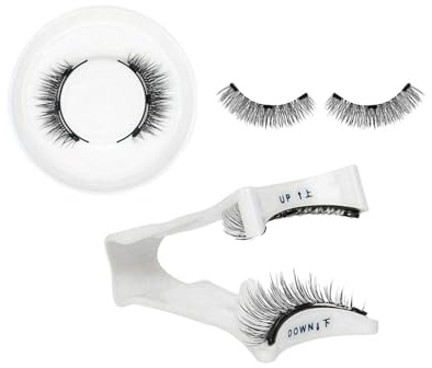 MOPZIJA Pestañas Postizas Magneticas de larga duración, Pestañas Magneticas riutilizzabili con applicatore, Aspecto de Pestañas Magneticas Naturales, No requiere pegamento, fácil de colocar