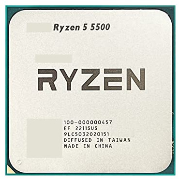 R5 5500 R 5 Processore CPU 3,6 GHz c a 12 thread 7NM L3 = 16M 100-000000457 Presa AM4 ma senza dispositivo di raffreddamento