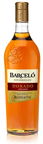 Ron Barceló Dorado Añejado – Bottiglia da 1000 ml di Rum Ambrato, Invecchiato Fino a 2 Anni in Barrique di Rovere, Rum Dominicano da 100% Succo di Canna da Zucchero, Per Cocktail Originali