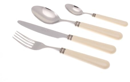 Servizio Set di Posate 24 Pezzi in Acciaio Inox Rivadossi Sandro Mistral Avorio