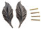 Mgoodoo 2 Paar Blattgriffe Modische Schrankgriff Zinklegierung für Kabinett Schubladen Bücherschränke Schrank, Antiquität Bronze, Länge: 105mm Lochabstand: 32mm