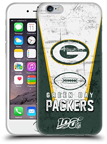 Head Case Designs Offizielle NFL Banner Green Bay Packers Logo Art Soft Gel Handyhülle Hülle kompatibel mit Apple iPhone 6 / iPhone 6s