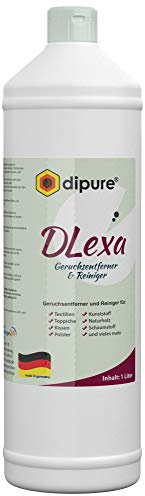 dipure® DLexa Geruchsentferner und Reiniger 1 Liter Nachfüllflasche (Enzymreiniger, Teppichreiniger, Polsterreiniger entfernt Urin, Kot, Moder, Milch)