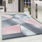 HomebyHome Teppich Wohnzimmer 160x230 cm Rosa Abstrakt Geometrisch Design - Schlafzimmer Teppich Kurzflor Extra Weich Pflegeleicht Teppiche für Küche Esszimmer Jugendzimmer Kinderzimmer