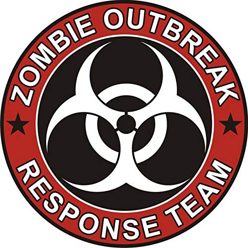 CSCH Auto-Aufkleber 12.7CM*12.7CM Zombie Car Sticker Reflective Zombie Outbreak Response Team Decals