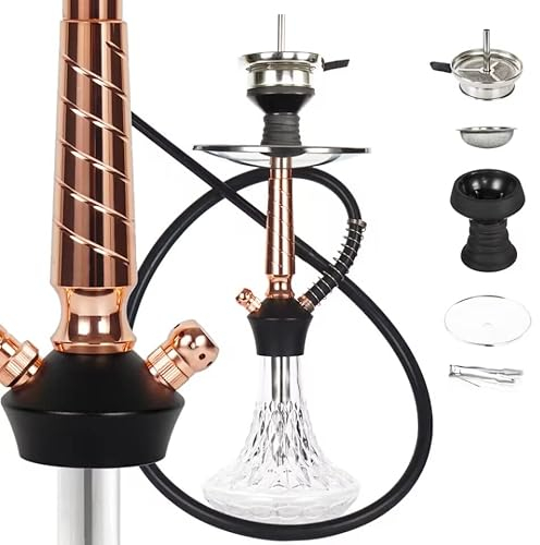 REANICE 17.5 Cachimba paquete de cigarrillos, con un paquete de cristal de pipa, y accesorios de Shisha (transparencia) …