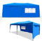 Defacto Pavillon 3x6m Faltpavillon Gartenzelt Partyzelt Garten Faltbar Polyester- PVC Beschichtung-100% wasserdicht 3- Seitenwand (3volle Wand in 3m und 1 Fenster) Inkl. Tragetasche BLAU