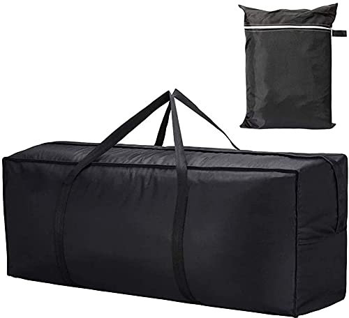 Garden Furniture Cushion Storage Bag COOSOO Waterproof Outdoor Heavy Duty Oxford Fabric Handbag with Handles for Patio Seat Pads Protector Cushion Cover and Home Accessories Christmas Tree(46x19x20in)