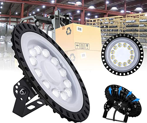 50W UFO LED, UFO High Bay Light IP65, Blanc Froi 6000K LED UFO Lampe Industrielle, LED Projecteur Interieur UFO Spot High Bay lumière d'entrepôt pour Garage/Usine/Atelier/Parkings/Gymnase