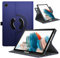TiMOVO Hülle Kompatibel mit Galaxy Tab A8 2021 2022 10,5 Zoll (SM-X200/SM-X205), PU Lederhülle 90° Drehbar Multi-Winkel Hülle Auto Schlaf/Aufwach Ständer Tragbare Schutzhülle, Marineblau