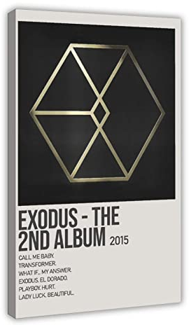 Exodus – Das 2. Album von EXO Musiksänger, Poster, 1 Leinwand, Poster, Schlafzimmer, Dekoration, Sport, Landschaft, Büro, Raumdekoration, Geschenkrahmen, 30 x 45 cm