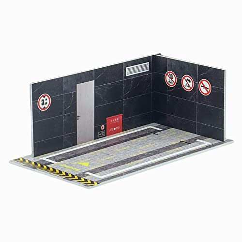 Modello di auto in PVC Diorama Parcheggio Scenario 1/24 Garage per auto Display Giocattolo Parcheggio per auto giocattolo Modello di automobile, K
