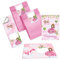 Junapack 12 Einladungskarten zum Kindergeburtstag Mädchen Prinzessin mit Einhorn incl. 12 Umschläge, 12 Tüten/rosa, 12 Aufkleber