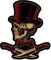 Samunshi Assassin Skull Totenkopf Aufkleber Autoaufkleber für Motorrad Fahrrad Roller oder Auto Sticker Schädel Totenschädel Messer (17x20cm Assassin Skull Totenkopf)