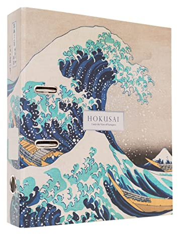 Grupo Erik Aktenordner Die Größe Welle vor Kanagawa - Ordner A4 mit Hebelmechanik Japanische Kunst - Ringordner Ordner 2 Ringe