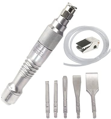 Micro Air Flux Chipper Medical Gypsum Breaker Dental Cast Stomatology Engrave Pneumatic Scraper Gas Shovel 5 Chisels With Foot Switch Engrave Tools