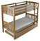 Arredo Stock Letto a castello con terzo letto estraibile in legno di pino massello, 90x190x156 cm (Legno)