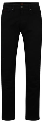 BOSS Herren Re.Maine BC-C Schwarze Maine Regular-Fit Jeans aus bequemem Stretch-Denim Schwarz003 34/34