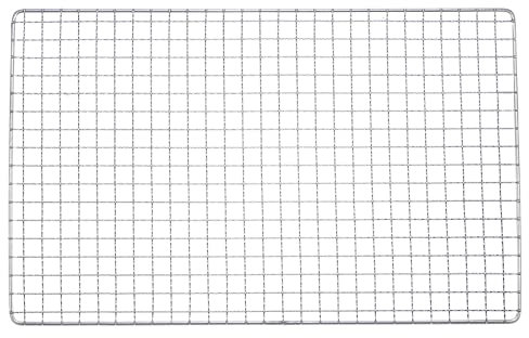 sourcing map Quadratische Grillnetze 17,3x11,6 Edelstahl Kreuz Draht Grillroste Matte zum Backen Rauchen Holzkohle Grillen Braten