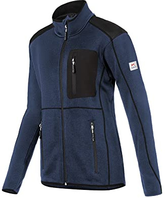 KÜBLER Workwear | Arbeitsstrickjacke Damen | dunkelblau/schwarz | Größe L