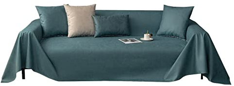 VanderHOME Sofa überzug Möbel Abdeckung für Verschütten Sofabezug Wasserabweisend Antirutsch Sofa Abdeckung Stretch Sofa Protector Sofaüberwurf Schutz vor Haustier Katze Hunde210*300cm-Dunkelgrün