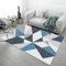 DJHWWD Waschbare Teppiche Balkon Outdoor Teppich Esszimmer geometrischer Schlafzimmer rechteckiger Blauer tragbar Salon Auslegware 40X60CM